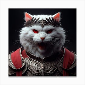 Cat In Armor 4 Canvas Print