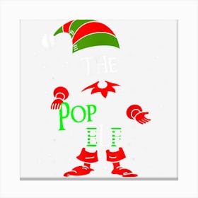 Pop Elf Group Matching Family Christmas Pajama Outfit Canvas Print