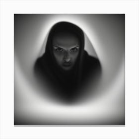 Woman In A Hood Canvas Print