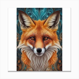 Enigmatic Fox Gaze Print Art Canvas Print