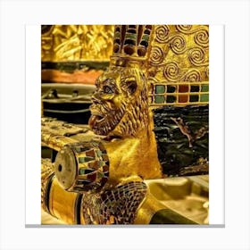 Egyptian Lion 1 Canvas Print