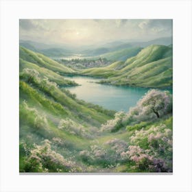 Valley Of Blossoms Canvas Print