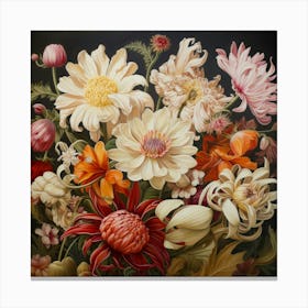 Oil Flower (11) Canvas Print