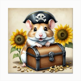 Pirate Hamster 10 Canvas Print