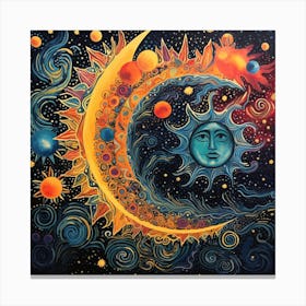 Sun And Moon 8 Canvas Print