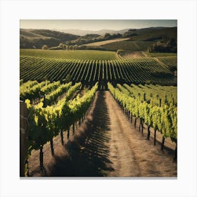 Vineyards In California 4 Canvas Print