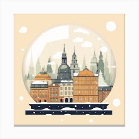 Krakow Poland 2 Snowglobe Canvas Print