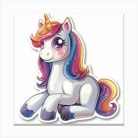 Unicorn Sticker 111 Canvas Print