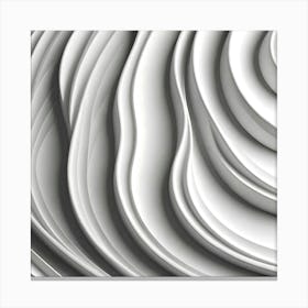 Abstract White Wavy Pattern 1 Canvas Print