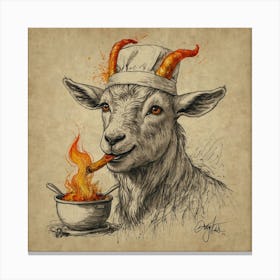 Goat Chef 1 Canvas Print