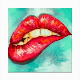 Lips Art Square Canvas Print