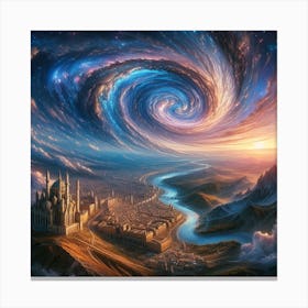 Galaxy In The Sky Canvas Print