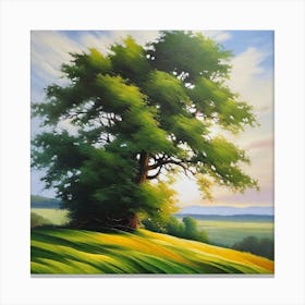 Tree On The Hill 2 Canvas Print