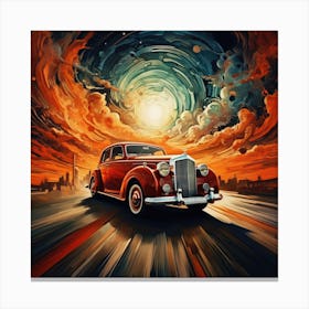 Sunset Car Canvas Print