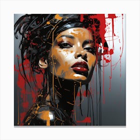 Lady In Black 1 Canvas Print