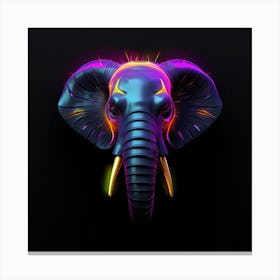 Neon Elephant 1 Leinwandbild