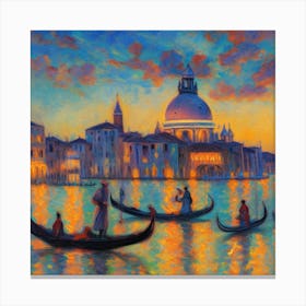 Venice At Sunset Canvas Print