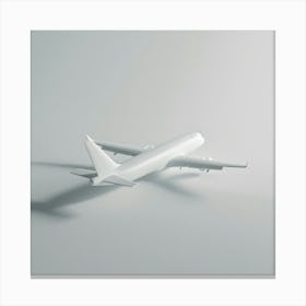 White Airplane Canvas Print