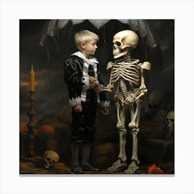 Skeleton Boy 3 Canvas Print