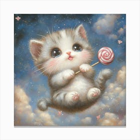 Lollipop Kitten 3 Canvas Print