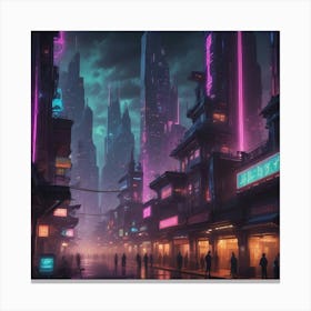 Futuristic City 11 Canvas Print