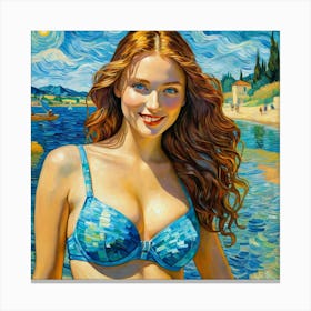 Girl In A Bikini fhj Canvas Print