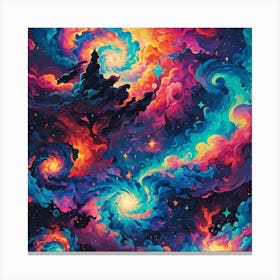 Galaxy Painting Canvas Print