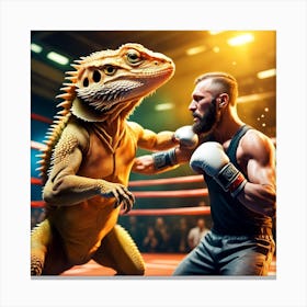 Boxing Dragon Canvas Print