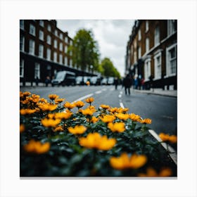 Flowers In London Photography (4) Canvas Print