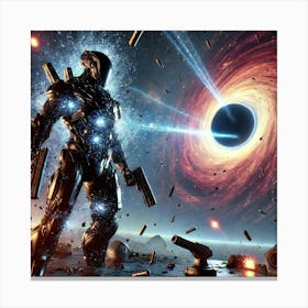 Singularity Sentinel Dark Matter Armor Canvas Print