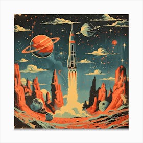 Space Rocket Canvas Print