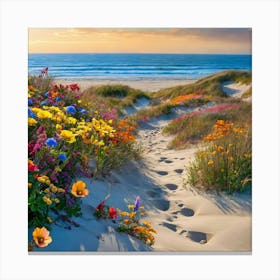 a beach path  Canvas Print