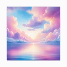 Sunset Over The Sea Canvas Print