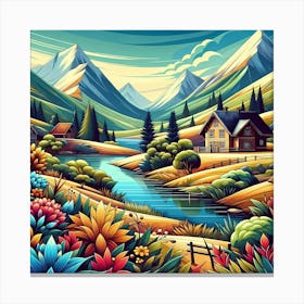 Landscape Painting 190 Canvas Print