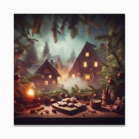 Christmas Village 3 Canvas Print