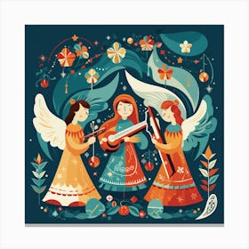 Christmas Angels 2 Canvas Print