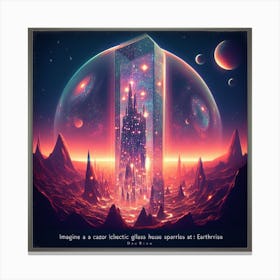 Imagine A Glass House In Space Canvas Print