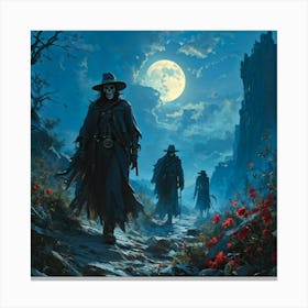 The Rising Undead In The Full Moon (27) Canvas Print