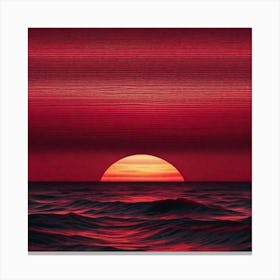 Sunset Over The Ocean 37 Canvas Print