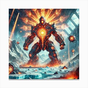 A Futuristic Sci Fi Depiction Of Helios The Blazin Canvas Print