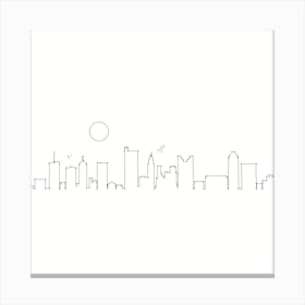 Columbus Skyline Canvas Print