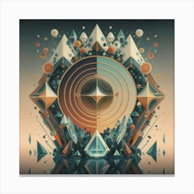 Visually captivating simple geometric artwork, 10 Canvas Print