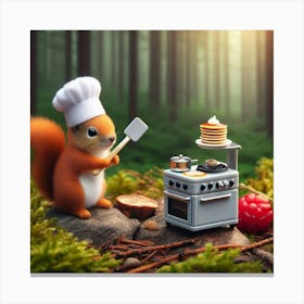 Chef Squirrel 1 Canvas Print