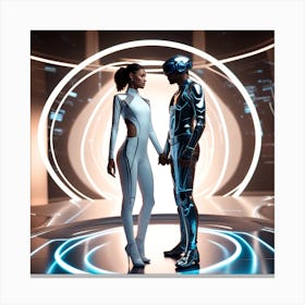 Futuristic Couple 17 Canvas Print