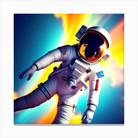 Astronaut In Space 2 Canvas Print