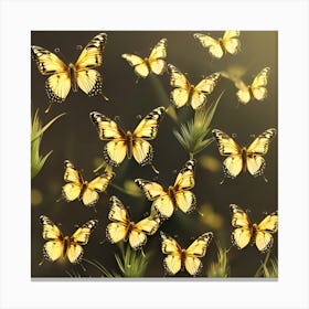 Butterflies In The Grass Canvas Print