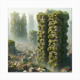 Futuristic Cityscape Canvas Print