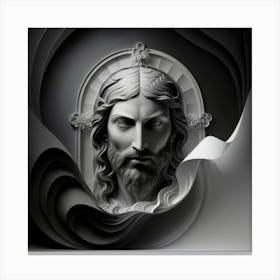 Jesus Face Canvas Print