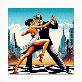Tango Dance, pop art Canvas Print