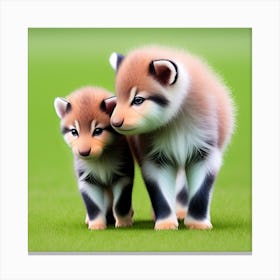 Foxes 1 Canvas Print